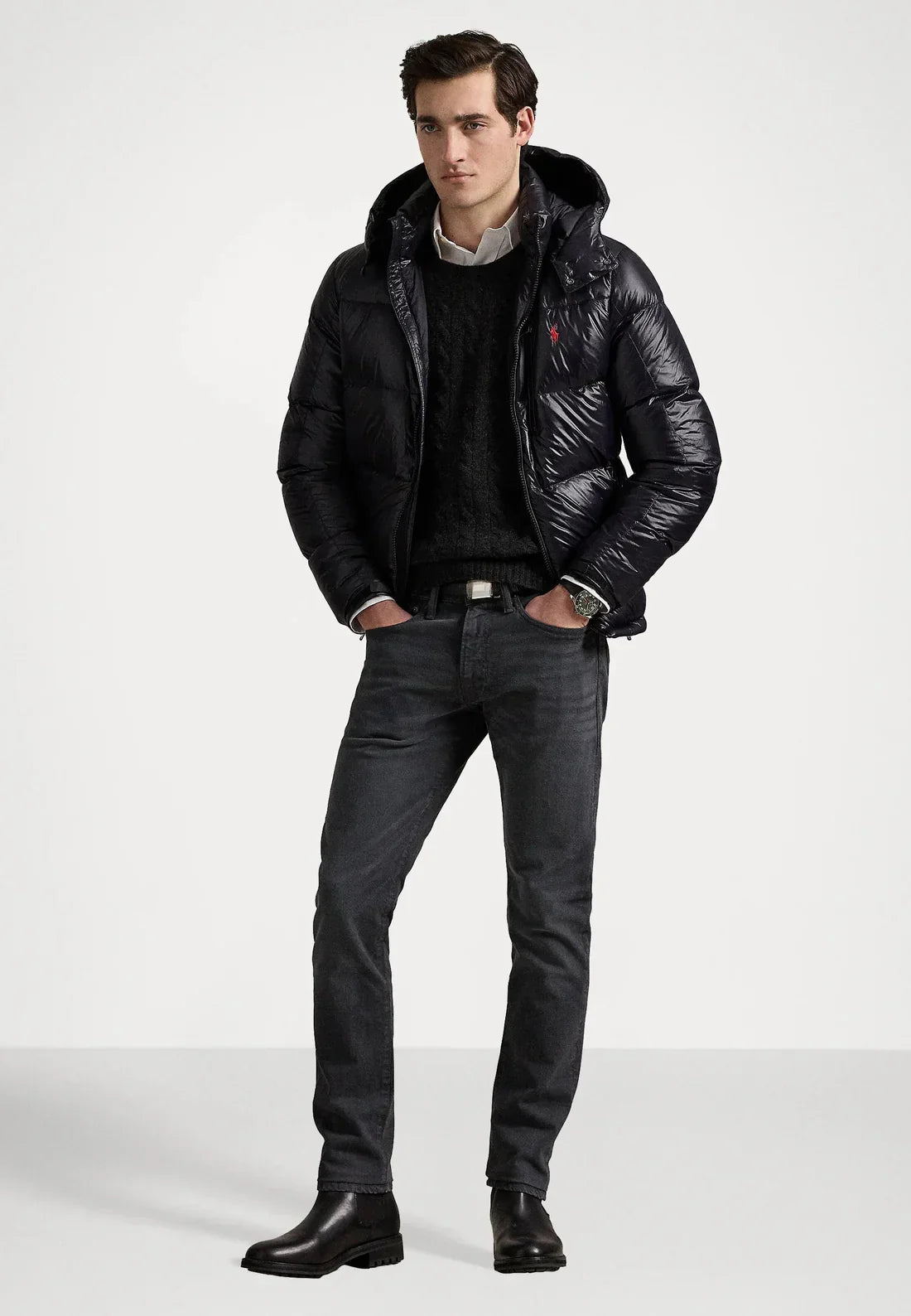 "RL" Shiny Puffer Black